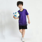 Football new kids men blank soccer jerseys set button football training suits boys sports football