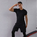 3pcs Sports Suits Men's Gym Clothes Running Trainning Compression Tights Set Fitness Workout