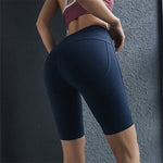 Women's Compression Training Tight Sports Short  Butt Lift Workout Yoga Shorts Mid-Length Sculpt Leggings