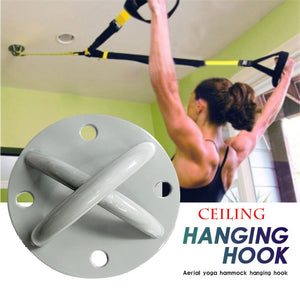 4 Screws Reinforce Resistant Band Pull Rope Fitness Hanging Training Strap Ceiling Hook Plate