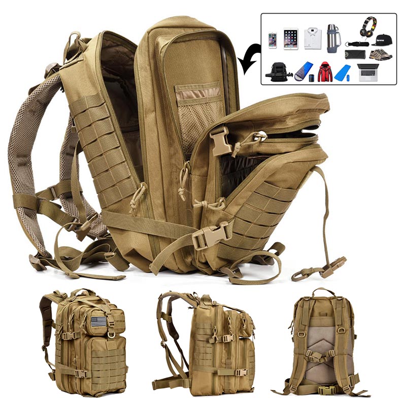 Men Army Military Tactical Large Backpack Waterproof Outdoor Sport Hiking Camping Hunting