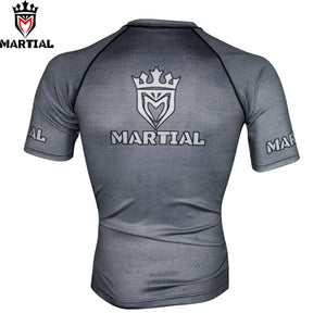 wholesale  printed dri fit shirts for men sport bjj trainning shirt boxing fitness clothing sport