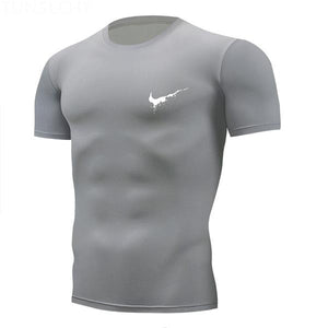 Gym t shirt jogger Sport Shirt Men Fitness Running Shirt Man Dry Fit Short Sleeve Train T Shirt