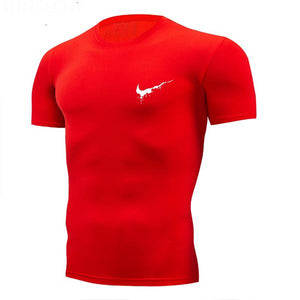 Gym t shirt jogger Sport Shirt Men Fitness Running Shirt Man Dry Fit Short Sleeve Train T Shirt